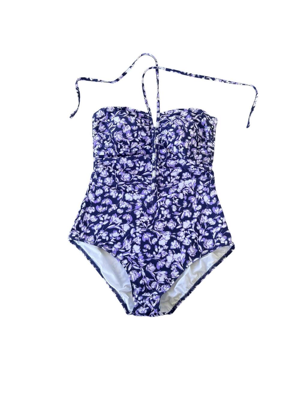 PROFILE by GOTTEX Juliette bandeau tie one-piece swimsuit size 10 NWT